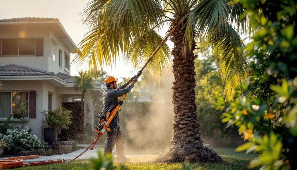 palm tree pruning