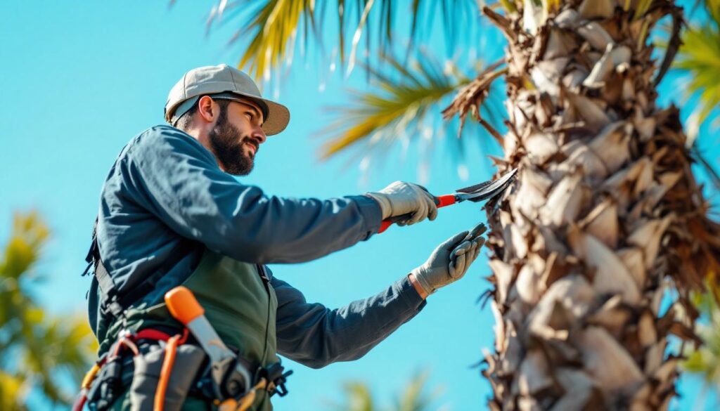 palm tree pruning